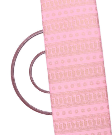 Pink Colour Traditional Print Rayon Fabric